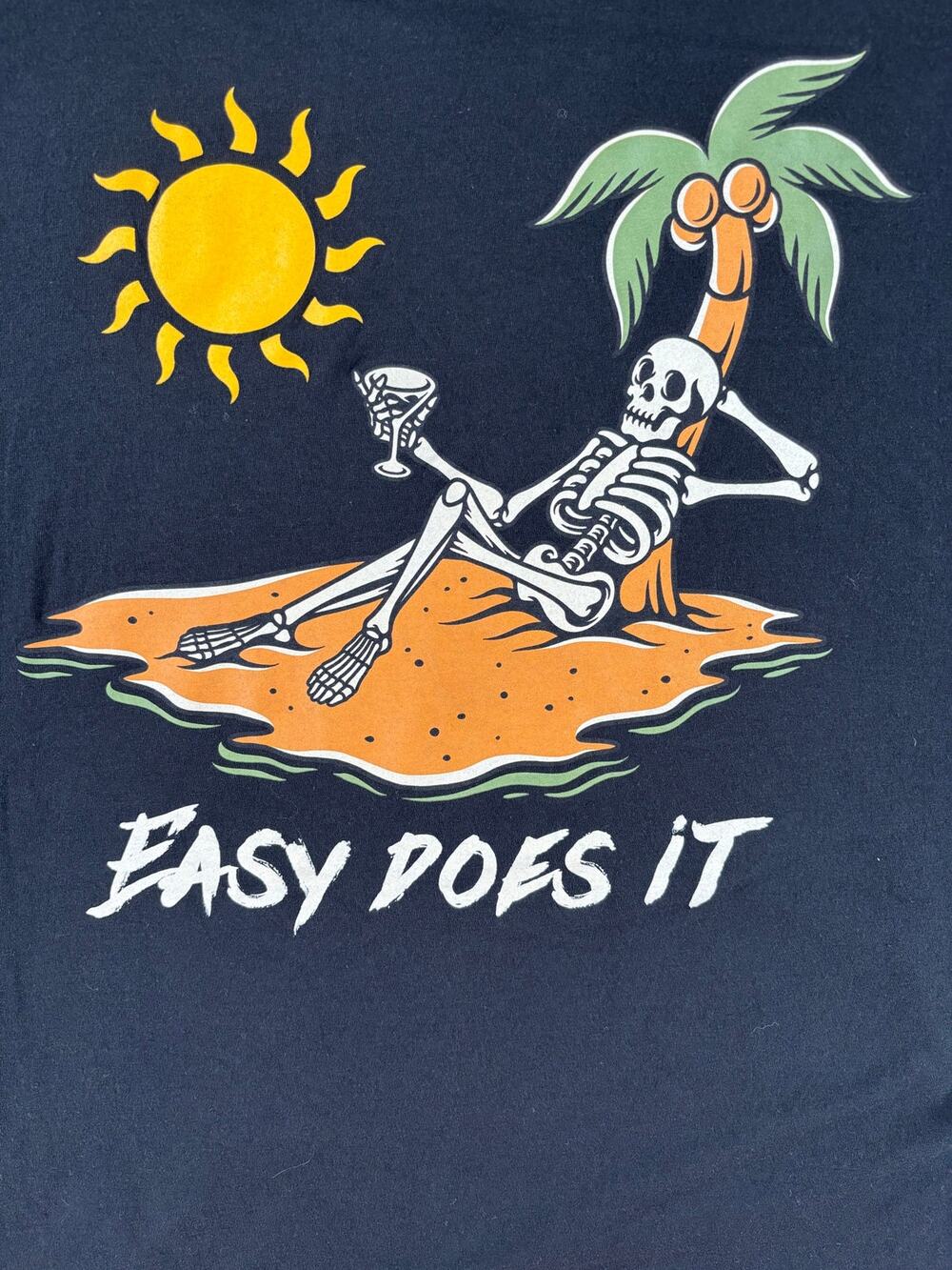 Bowery Supply Co Mens Skeleton Short Sleeve Graphic T-Shirt - Black - XL